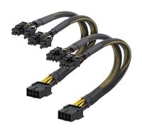 Cable Matters 2-Pack PCIe 8-Pin to Dual 8-Pin PCIe Power Adapter, 22cm