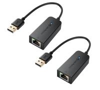 Cable Matters 2-Pack Plug & Play USB to Ethernet Adapter with PXE, MAC Address Clone Support (Ethernet to USB 2.0 Adapter, Ethernet Adapter for Laptop) Supporting 10/100 Mbps Ethernet Network in Black