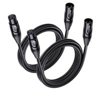 Cable Matters 2-Pack Premium XLR to XLR Cable 1.8m, Male to Female Microphone Cable, Oxygen-Free Copper (OFC) Mic Cord, Black