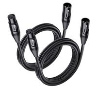 Cable Matters 2-Pack Premium XLR to XLR Cables - 6ft, Male to Female Microphone Cable, Oxygen-Free Copper (OFC) Mic Cord, Black