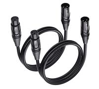 Cable Matters 2-Pack Premium XLR to XLR Microphone Cable 0.9 m, XLR Cables, Mic Cable, XLR Cable