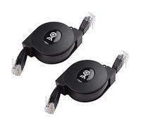 Cable Matters 2-Pack Retractable Ethernet Cable (Retractable Cat5e Cable, Cat 5e Cable) Supporting 10/100/1000 Mbps Gigabit Ethernet