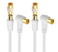 Cable Matters 2-Pack Right Angle TV Aerial Cable 3m