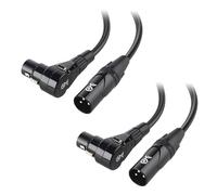 Cable Matters 2-Pack Right Angle XLR Microphone Cable 15cm, Black