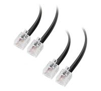 Cable Matters 2-Pack RJ11 to RJ11 ADSL Cable, 2m, Black