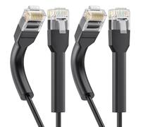 Cable Matters 2-Pack Slim Cat6a Ethernet Cable with Bendable Boots, 1ft