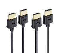 Cable Matters 2-Pack Ultra Thin HDMI Cable 1.8m, Support 4K@60Hz, Ultra Slim HDMI Cable 4K Rated with Ethernet, HDR Support for PS5, Xbox Series X/S, RTX4090/3090, RX 7900/7800, Apple TV, and More