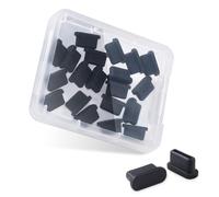 Cable Matters 20-Pack USB C Port Covers in Black (USB C Dust Plug/Cover Cap, USBC Anti Dust Cover, USBC Protector Plug)