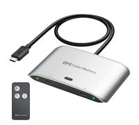 Cable Matters 20Gbps USB4 USB C Switch for 2 Computers, Supports Up to 8K@30Hz on Windows, 4K@60Hz on macOS, 140W PD, for Sharing a USB-C/Thunderbolt 4 Monitor/Dock, Works with Thunderbolt 4/5 Laptops
