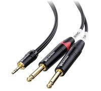 Cable Matters 3.5mm TRS to Dual 6.35mm TS Breakout - 3ft, 1/8 to 1/4 Stereo Y Splitter