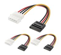 Cable Matters 3-Pack 4 Pin Molex to SATA Power Cable (SATA to Molex) - 15cm