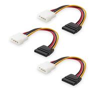 Cable Matters 3-Pack 4 Pin Molex to SATA Power Cable (SATA to Molex) - 15cm