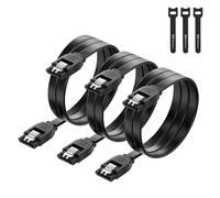 Cable Matters 3-Pack 6Gbps Straight SATA Cables, 60cm, Black