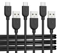 Cable Matters 3-Pack Extreme Flexible Short USB A to USB C Cable 0.3m in Black, Support Apple CarPlay, Android Auto, USB to USB C Charging Cable for iPhone 15/15 Pro/15 Plus/15 Pro Max, Galaxy S23