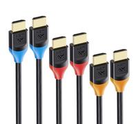 Cable Matters 3-Pack High Speed HDMI Cable, 4K@60Hz, 0.9m | 4K@60Hz, 2K@144Hz, FreeSync, G-SYNC, HDR, color-coded connectors, for gaming monitor, PC, Apple TV and more