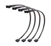 Cable Matters 4-Pack PWM 4-Pin Fan Extension Cable, 30cm | PC Fan Extension Cable, 4-Pin Male to Female, Extends PC Fan Connection