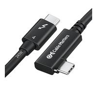 Cable Matters 40Gbps Right Angle Thunderbolt 4 Cable 0.8m with 8K Video and 240W Charging, Thunderbolt4 Cable 90 Degree Compatible with USB-C / USB4 / Thunderbolt 3/5, Black