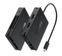 Cable Matters 8-in-1 Portable 40Gbps Dual DisplayPort USB4 Hub, USB C Dock for Dual 4K@60Hz / Single 8K@60Hz /4K@240Hz, 100W PD, Gigabit Ethernet, Limited macOS Display, Thunderbolt 4/5 Compatible