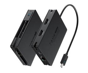 Cable Matters 8-in-1 Portable 40Gbps USB4 Hub, USB 4 Dock Dual HDMI 4K@60Hz, Single HDMI 8K@30Hz, 100W PD, Gigabit Ethernet, Compatible with Thunderbolt 4 for XPS, Surface Pro, iPad Pro