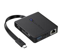 Cable Matters 8-in-1 USB C Hub DisplayPort 1.4, USB C Dock 8K@60Hz / 4K@240Hz DisplayPort, Gigabit Ethernet, USB 3.2 Port, SD Card Reader, with Two Mode Switch, Compatible with Thunderbolt 4
