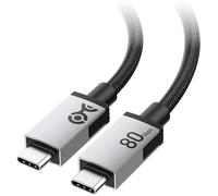 Cable Matters 80Gbps Rugged Braided USB4 Cable, 0.3m, Black