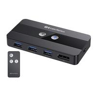 Cable Matters 8K USB 3.0 KVM Switch DisplayPort 1.4 for 2 Computers (Displayport Switch, Displayport KVM) with 8K@60Hz / 4K@120Hz Display Port Video & 3x 5Gbps USB ports