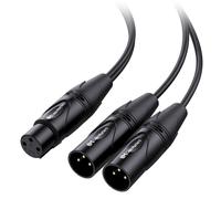 Cable Matters Balanced XLR Splitter Cable 1.5ft / 0.5m XLR Y Splitter Cable 2 Male to 1 Female XLR Y Cable 1 Female 2 Male