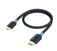 Cable Matters Braided USB C to USB Micro Cable 0.3 m (Micro USB to USB C Cable, USB C to USB B Cable, USB B to USB C, USB C to Micro USB Cable) in Black