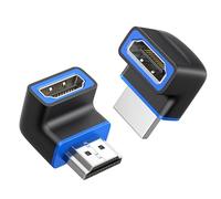 Cable Matters Combo-Pack 8K Right Angle HDMI 2.1 Adapter, 90/270 Degree | 48Gbps, 8K@60Hz / 4K@240Hz, HDR, Male to Female HDMI Adapter, Black