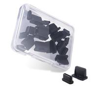 Cable Matters Combo-Pack USB-C and USB Port Covers - 10x USB-A Port Covers & 10x USB C Port Covers in Black (USB Dust Cover, USB C Caps, USB Anti Dust Cover, USB-C Protector Plug)