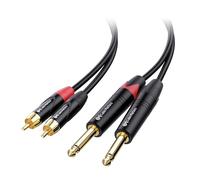 Cable Matters Dual 6.35mm TS to Dual RCA Cable 0.9m