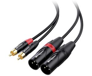 Cable Matters Dual RCA to XLR Unbalanced Cable 1.8m, Male to Male