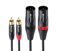 Cable Matters Dual RCA to XLR Unbalanced Interconnect Cable 3m, 2 RCA to 2 XLR Male Cable