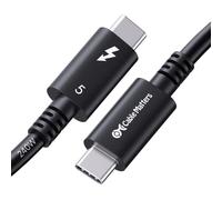 Cable Matters [Intel Certified] 80Gbps Thunderbolt 5 Cable, 1.2m, Black | [Up to 120Gbps Boost, 8K@120Hz / 6K@240Hz / 4K@540Hz with DSC, 240W, 80G Data Transfer], Black, Supports TB 4/3, USB4, USB-C
