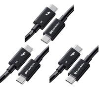 Cable Matters [Intel Certified 80Gbps Thunderbolt 5 Cable, 1m, Black (Pack of 3)