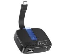 Cable Matters Portable 48Gbps USB C to HDMI 2.1 Adapter with 100W Host Charging, 4K 240Hz /8K 60Hz HDR - Thunderbolt 4 Compatible with iPhone 16/15 Pro Max - Max. 4K@60Hz on macOS