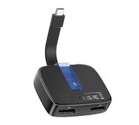 Cable Matters Portable 8K or Dual 4K 60Hz USB C to Dual DisplayPort Adapter, Thunderbolt to Dual DP Adapter - Thunderbolt 4 Compatible for XPS, Surface Pro (macOS Supports one Extended Display)