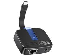 Cable Matters Portable USB C to 2.5 Gigabit Ethernet Adapter with 100W Charging, (2.5g Ethernet to USB C Adapter) - Compatible with Thunderbolt 4 port, for MacBook Pro, iPad Pro, XPS, Surface Pro