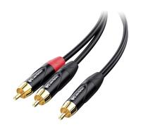 Cable Matters RCA Splitter Cable 1 Male to 2 Male, 1.8m | RCA Y Splitter, for Subwoofer, Speaker, Audio System, Home Theater
