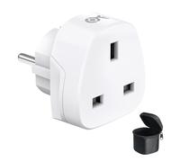 Cable Matters UK to European Plug Adapter, Grounded Travel Adapter UK to Europe, Type F Plug for Germany, France, Spain, Austria, Greece, Portugal, and More