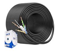 Cable Matters [UL Listed] 10Gbps in-Wall (CM) Rated 23AWG Bare Copper Cat 6 Cable - 500ft, Solid, UTP Cat6 Bulk Ethernet Cable, Cat6 Ethernet Cord, Black