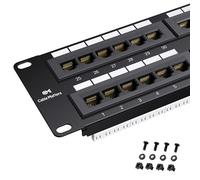 Cable Matters UL Listed Rackmount or Wall Mount 2U 48 Port Network Patch Panel, 48cm Cat6 Patch Panel for Gigabit Network Switch, 110 or Krone Impact Tools Compatible