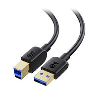 Cable Matters USB 3.0 Cable 1.8m (USB 3 Cable A to B, Type A to B) in Black for External Hard Drives, Scanners, Hubs & Docking Stations with Type B Port