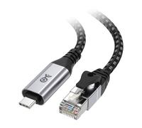 Cable Matters USB C to Ethernet Cable - Plug & Play Braided Cable - 10 Feet - Gigabit Ethernet to USB C Cable, Thunderbolt 4/5 Compatible, Ideal for MacBook, iPad Pro, XPS, Surface Pro