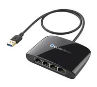 Cable Matters USB to 4-Port Gigabit Ethernet Switch for Network Sharing with TV, Laptop, Gaming Console, (USB Ethernet Splitter, USBA Network Switch)