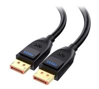 Cable Matters [VESA Certified] 80Gbps DisplayPort 2.1 Cable 1.5m, DP80 Cable with 16K 60Hz, 8K 240Hz, 4K 240Hz in Black with FreeSync, G-SYNC and HDR for Gaming Monitor, PC, RTX 4080/4090, RX 7900