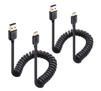 Cable Matters2-Pack, Micro B male to USB Coiled cable