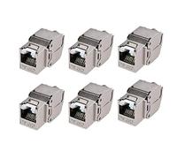 Cable Matters6-Pack, Cat 6a Metal Shielded RJ45 Keystone Jack