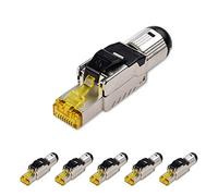 Cable Matters6-Pack Cat 6a Modular Plug with Metal Screw