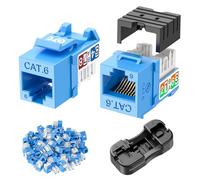 Cable MattersCable Matters 25 Pack, 90 Degree Cat6 RJ-45 Keystone Jack in Blue